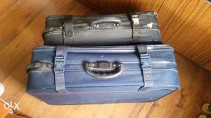 Two used suitcases