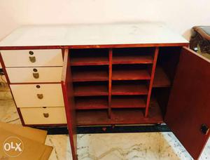 Wooden office rack in good condition.