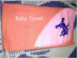 Baby's Orange And Blue Towel
