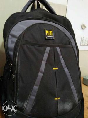 Black, Yellow And Gray Backpack