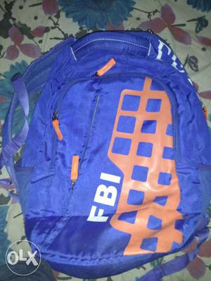 Blue And Orange FBI Backpack