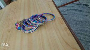 Blue Silk Tread Bracelets