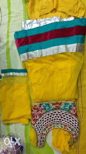 Brand New Yellow Frock suit at throw away Price.
