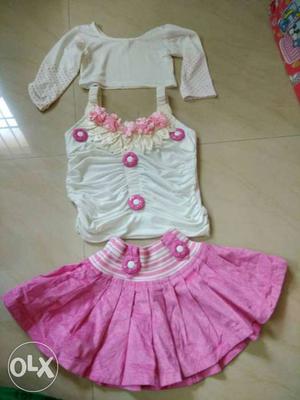 Brand new girls (2 to 3.5yrs) partwear pink n off