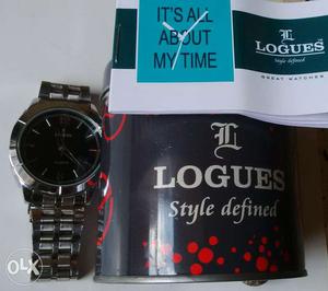 Branded Logues Quartz watch with gift box pack & 2 years