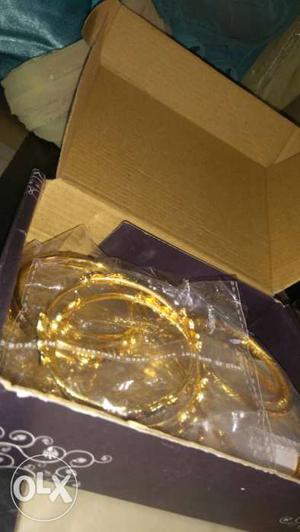 Gold Plated Combo angle Bracelets In Box (2.6)