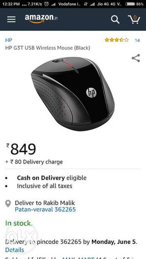 HP Wireless mouse with powerfull  cpi