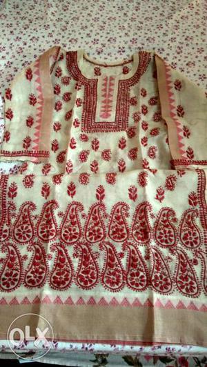 Original Lucknow chickankari dress materials and