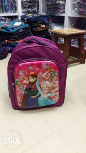Purple And Blue Elsa Backpack