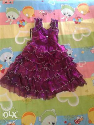 Purple Layered Sleeveless Dress