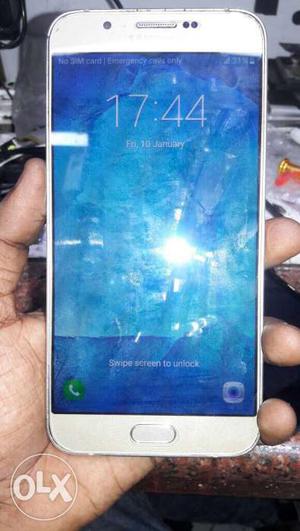 Samsung a8 good condition full kit gold colour