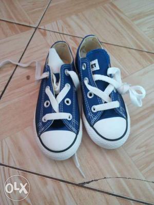 Toddler's Pair Of Blue-and-white Low Top