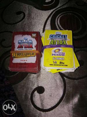 Two Stack Of Cricket Attax And Slam Attax cards