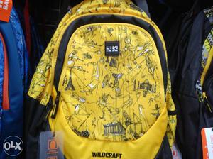 Yellow And Black Wildcraft Backpack
