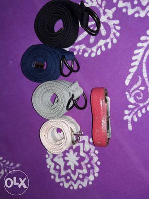 5 new set of belts for jeans. Colours- baby pink