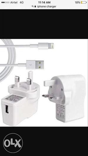 Iphone Orignal Charging cable and adapter in warranty