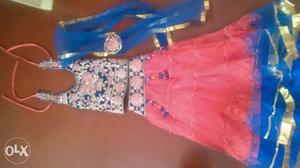 Kids lehenga new only once used size 24 good