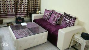 5 seater sofa and center table