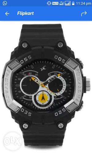 Black And Gray Chronograph Watch