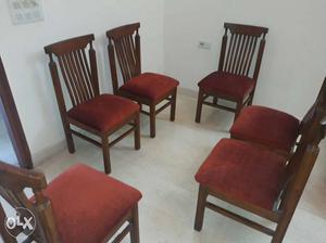 Brown And Red Padded Chair Lot