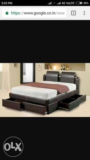 Brown Leather Bed Frame Screenshot