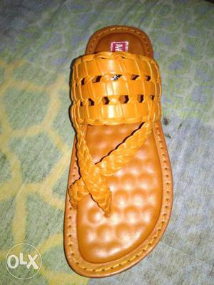 Brown Leather Flat Sandal