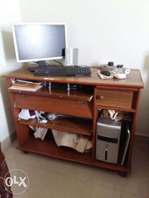 Brown Wooden Computer Desk