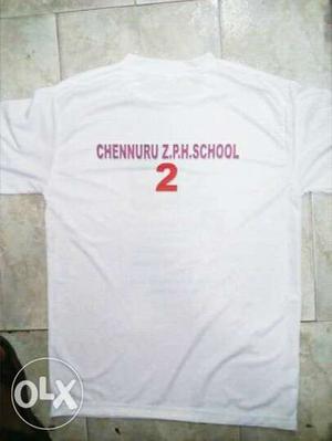 Chennuru Z.p.h. School 2 White Crew-neck T Shirt