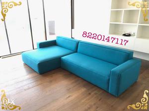 Full blue colour corner sofa