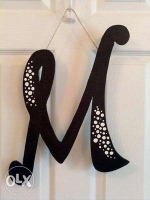 'M' shaped wall hanging..ready for sale..