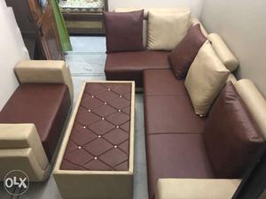 New L-Shape 5 seater sofa with one setty/divider