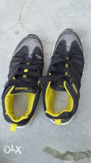 Pair Of Black-and-yellow Terrex Sneakers