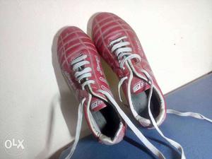 Red Athletic Shoes, with Nivia ball,and guard