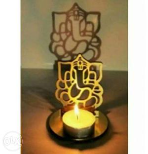 Shadow Ganpati (MDF material) with extra candle