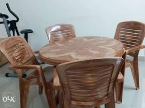 Tough plasric branded dining table 4 seater