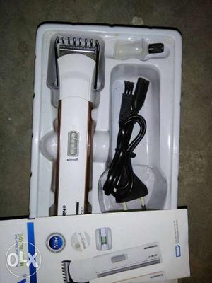 White And Brown Hair Trimmer In Box