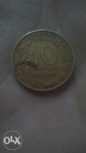 10 centimes coin 