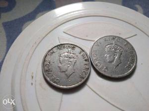 69 years old half rupees coin,George VI king