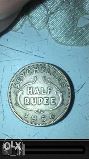 Antique  half rupee coin