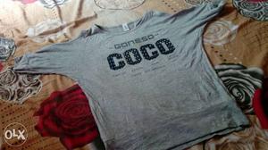 Black Crew Neck Coco Shirt
