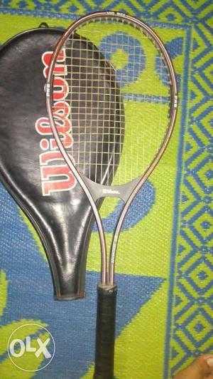 Black Wilson Tennis Racket With Case (excellent