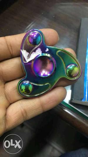 Green And Purple Fidget Tri-spinner