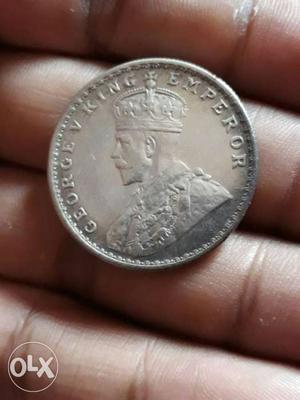  Indian one rupee coin...british era.pure silver