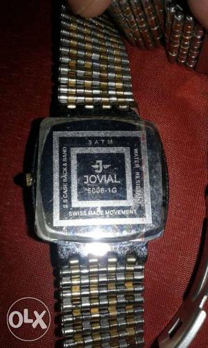 Jovial sliver and gold design watch