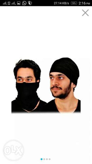 Men's Black Face Mask Screenshot