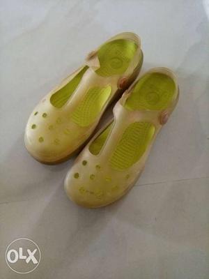 Pair Of Green Rubber Shoes