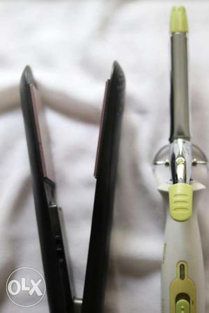Philips KeraShine Hair Straightener & Curling Iron Combo for