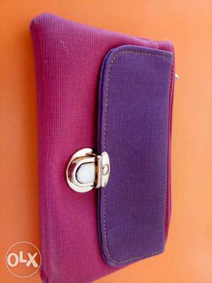 Pink And Purple Clutch Bag