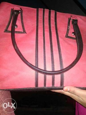 Red And Black Leather Hobo Bag