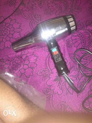 Silver And Black Hair Dryer
